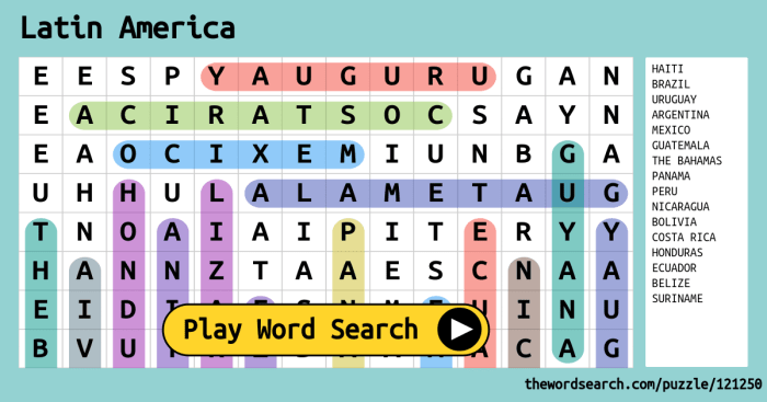 La navidad en latinoamerica word search