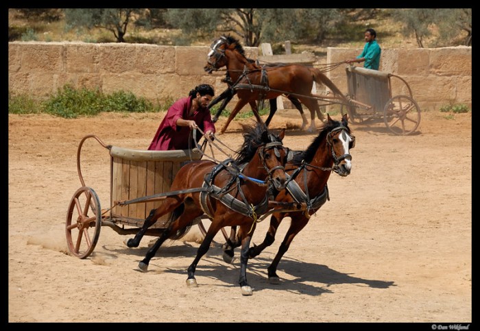 Chariot races on the walls of jericho