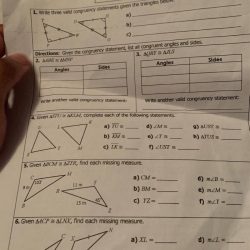 Unit 4 test congruent triangles answers