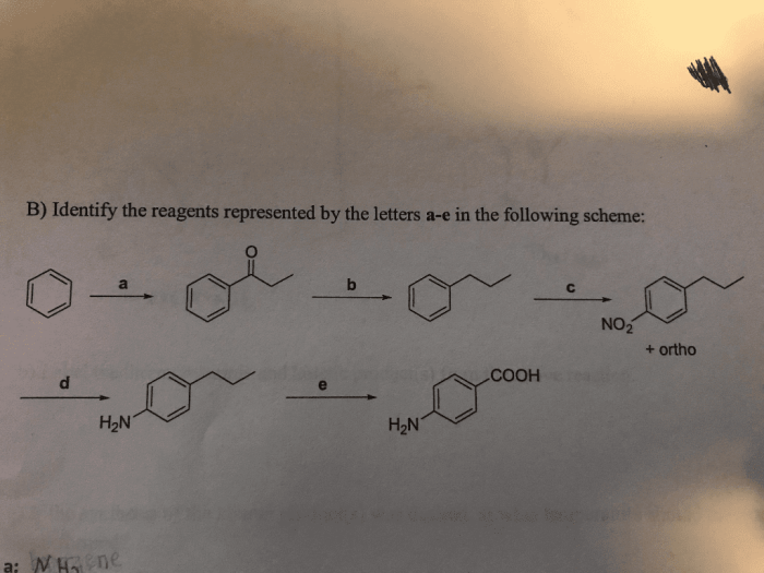 Carry needed identify reagents each transformation