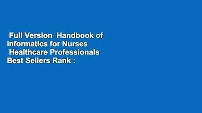 Informatics nurses handbook professionals bokus fler böcker inom