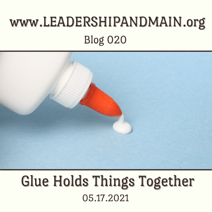 Glue together things