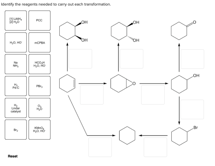 Reagents hcom mcpba kmno lindar oo catalyst он