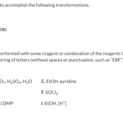 Identify the reagents needed to carry out each reaction.