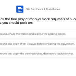 To check the free play of manual slack adjusters